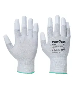 Portwest A198 ESD 13 PU Fingertip Glove 12-Pack in Grey