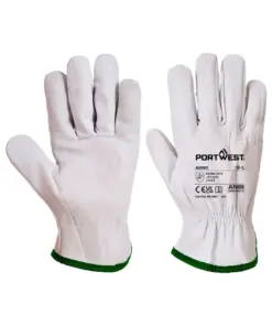 Portwest A260 Leather Driver 115 Goat Grain Glove in Grey
