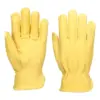 Portwest A270 Leather Driver 100 Cow Grain Glove in Beige