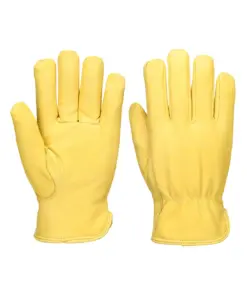 Portwest A271 Cold 200 Cow Grain Driver Glove in Beige