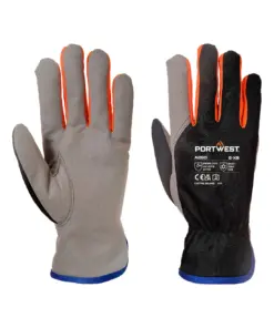 Portwest A280 Cold 240 Synthetic Leather Mechanical Glove in Black/Orange