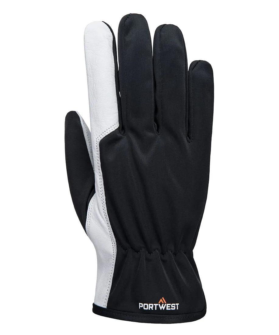 Portwest A281 Mechanic 120 Leather Palm Glove in Grey
