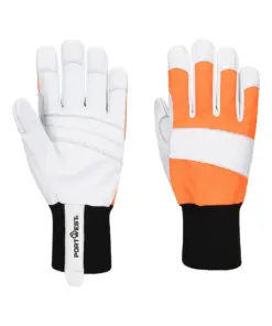Portwest A291 Chainsaw 150 Goat Leather Glove Class 1 in Orange