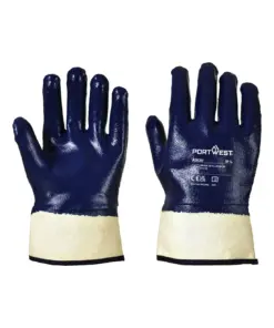 Portwest A302 Grip Nitrile Fully Dipped Safety Cuff 12-Pack in Navy