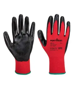 Portwest A310 Grip 13 Nitrile Glove 12-Pack in Red/Black
