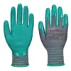 Portwest A313 Grip 15 Nitrile Crinkle Glove (Pk12) in Grey/Green