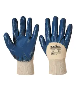 Portwest A330 Grip 12 Nitrile Light Knitwrist Glove 12-Pack in Navy