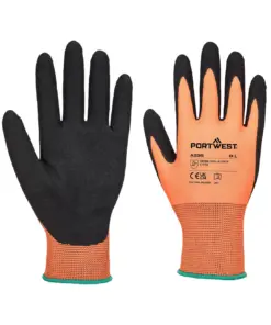 Portwest A335 Grip 15 Polyester Nitrile Sandy Glove 12-Pack in Orange/Black