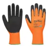 Portwest A340 Grip 13 Latex Foam Hi-Vis Glove 12-Pack in Orange/Black