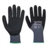 Portwest A353 Grip 15 Nitrile Sandy 3/4 Palm Dotted Glove in Grey/Black