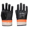 Portwest A402 Grip PVC Sandy Double Dipped Glove in Black/Orange