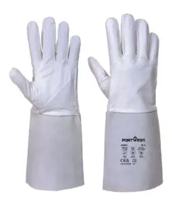 Portwest A520 TIG Welders 85 Grain Leather Gauntlet in Grey