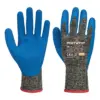 Portwest A611 Cut D10 Latex Aramid Glove in Black/Blue