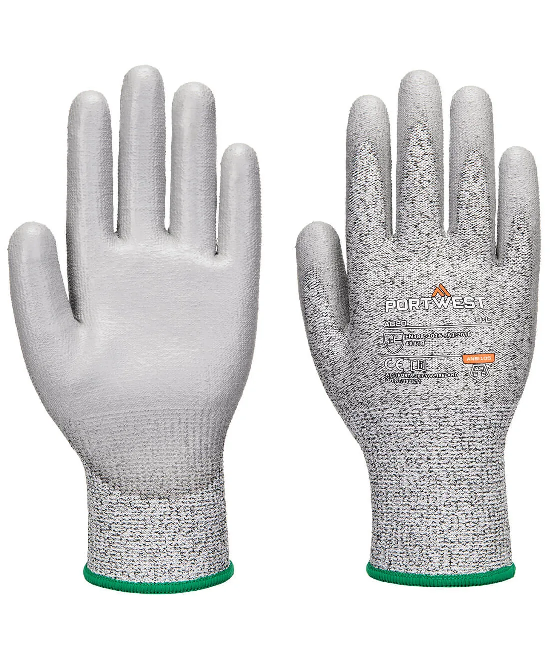 Portwest A620 Cut B13 PU Glove 12-Pack in Grey