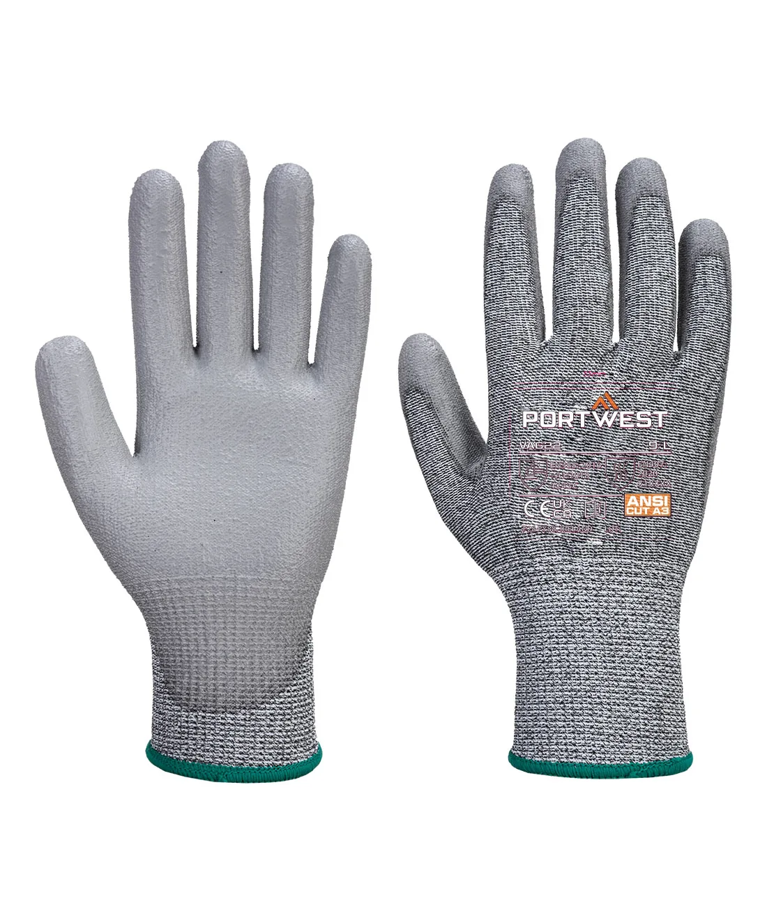 Portwest A622 Cut C13 PU Glove in Grey