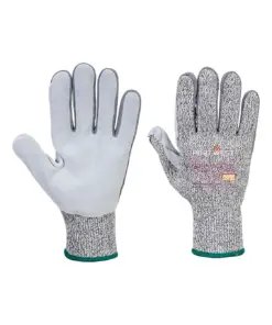 Portwest A630 Cut D13 Leather Palm Glove in Grey