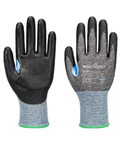 Portwest A642 CS Cut D18 PU Glove in Grey/Black