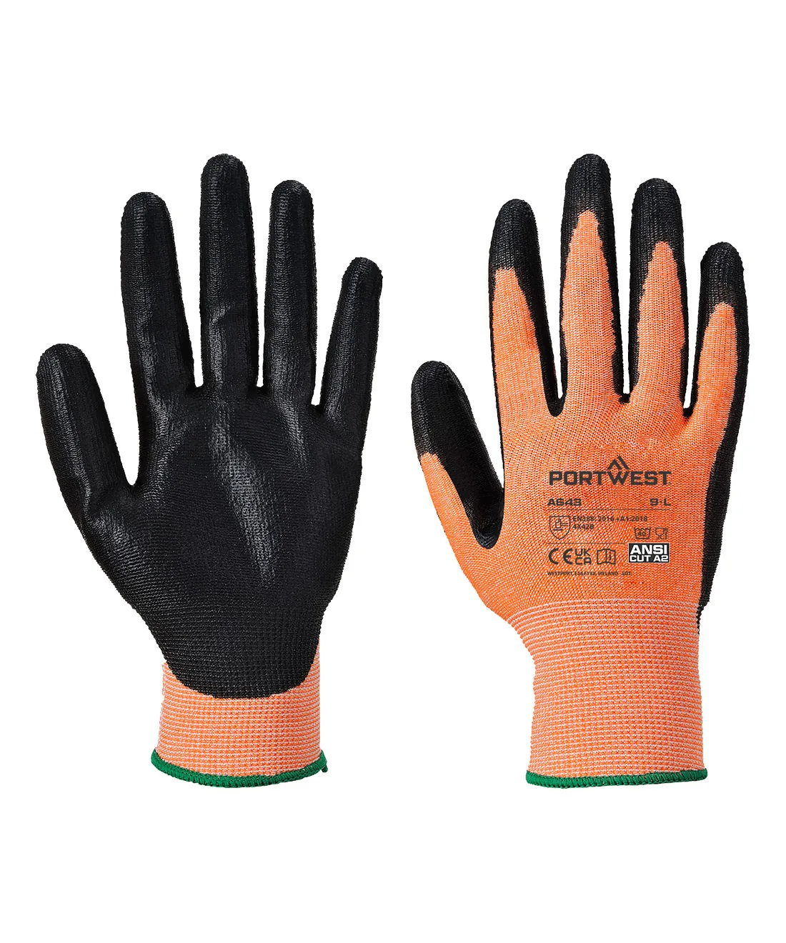 Portwest A643 Cut B13 Nitrile Amber Glove in Amber