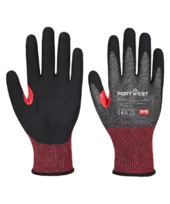 Portwest A673 CS Cut F18 Nitrile Glove in Black