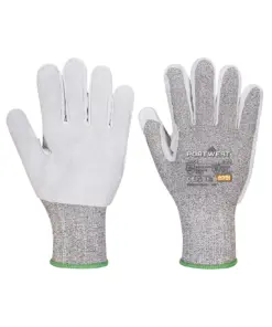 Portwest A674 CS Cut F13 Leather Glove in Black