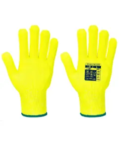 Portwest A688 Cut D13 Viz-Tex Liner Glove in Yellow
