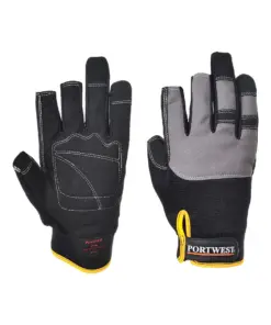 Portwest A740 Mechanic 250 Fingerless Glove in Black