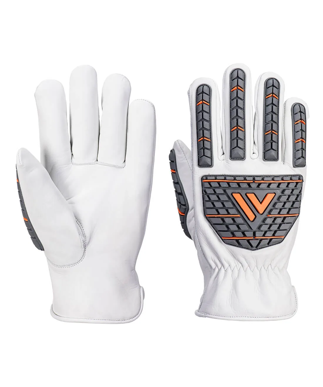 Portwest A742 Impact 110 Cow Leather Glove in White