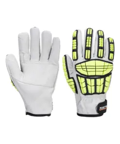 Portwest A745 Impact F135 Cow Leather Lined Glove in Grey