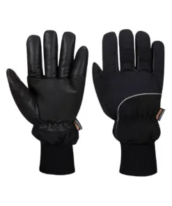 Portwest A751 Cold 500 Leather Waterproof Mechanical Glove in Black