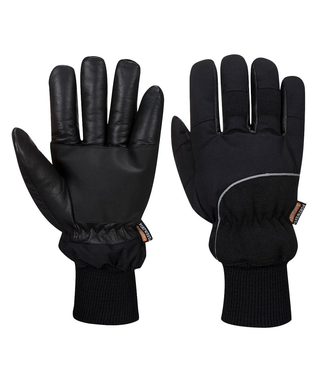 Portwest A751 Cold 500 Leather Waterproof Mechanical Glove in Black