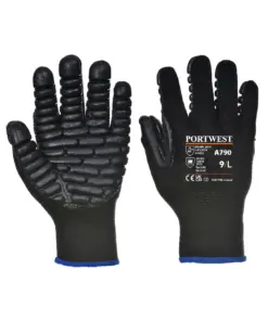 Portwest A790 Anti-Vibration 10 Rubber Chloroprene Glove in Black