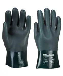 Portwest A827 Chem 270 PVC Double Dipped Gauntlet in Green
