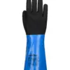 Portwest A850 Chem Cut D 350 Nitrile Sandy Gauntlet in Blue/Black