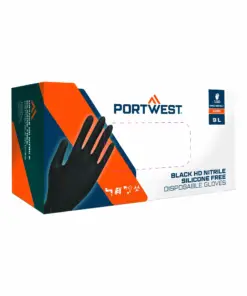 Portwest A930 Disp 7 mil Disposable Glove (Pk100) in Black