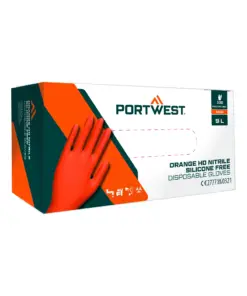 Portwest A930 Disp 7 mil Disposable Glove (Pk100) in Orange
