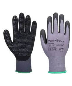 Portwest AB351 Grip 15 Nitrile Sandy Dotted Essential Multipack (Pk12) in Grey/Black
