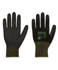 Portwest AP10 Grip 15 Foam Nitrile Bamboo Glove (Pk12) in Black