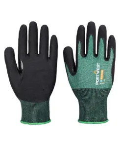 Portwest AP15 SG Cut B18 Nitrile Glove (Pk12) in Green/Black