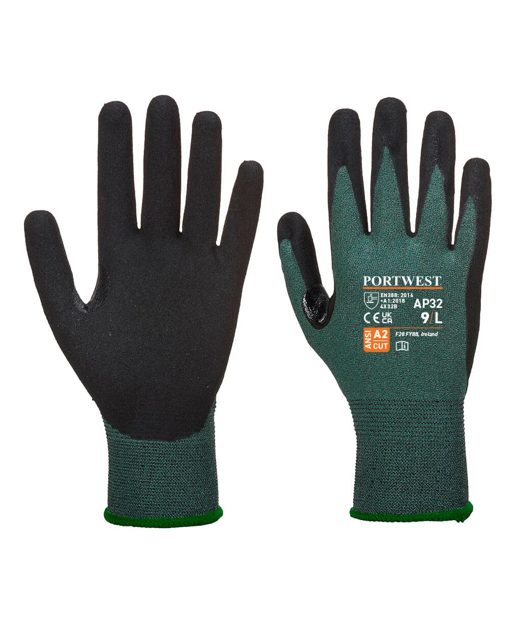 Portwest AP32 Cut B18 Dexti Pro Nitrile Glove in Black/Grey