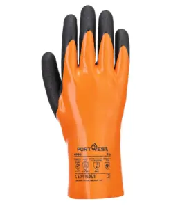 Portwest AP36 Grip 18 Nitrile Double Gauntlet in Orange/Black