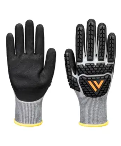 Portwest AP54 Impact F13 Nitrile Foam TPR Waterproof Glove in Grey/Black