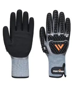 Portwest AP56 Impact F15 Nitrile TPR Cold Glove in Grey/Black