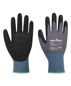 Portwest AP65 Grip 15 Nitrile Foam Texpel Glove 12-Pack in Black/Grey