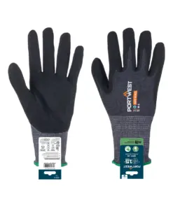 Portwest APR12 SG Grip 15 Nitrile Glove (Retail) in Grey/Black