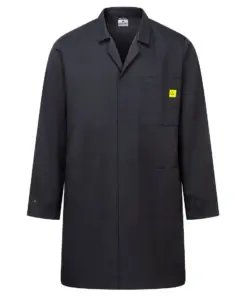 Portwest AS10 Anti-Static ESD Coat in Black