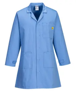 Portwest AS10 Anti-Static ESD Coat in Hamilton Blue