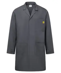 Portwest AS10 Anti-Static ESD Coat in Zoom Grey