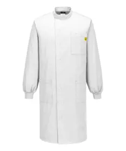 Portwest AS15 Anti-Static ESD Howie Coat in White