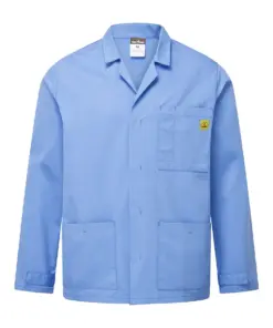 Portwest AS18 Anti-Static ESD Lab Jacket in Hamilton Blue
