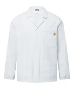 Portwest AS18 Anti-Static ESD Lab Jacket in White